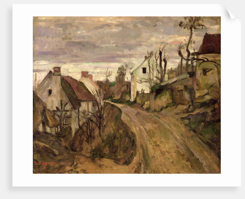 The Village Road, Auvers, c.1872-73 by Paul Cezanne