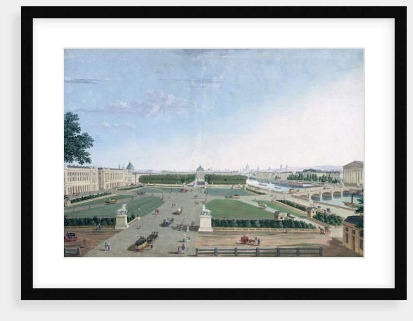 View of the Place Louis XV and the Jardin des Tuileries, 1815-30 by Henri Courvoisier-Voisin
