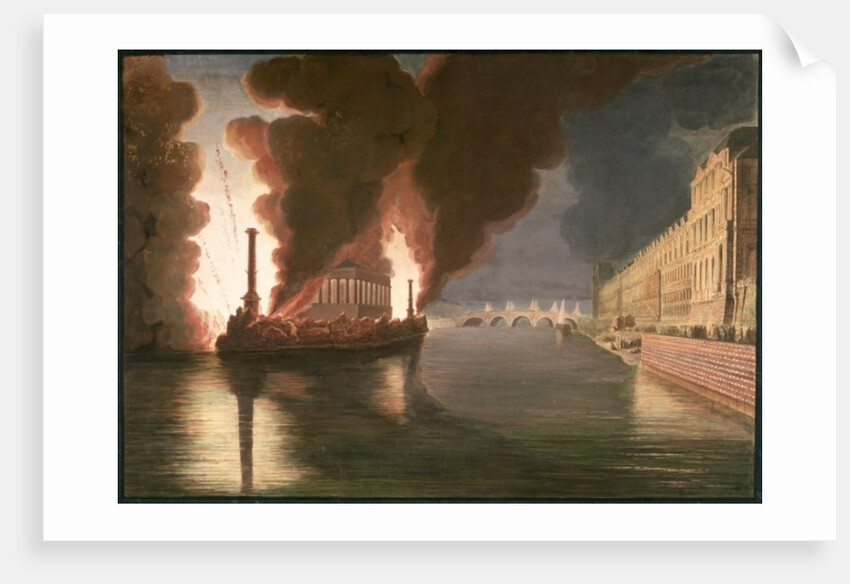 Fireworks on the Seine by Francesco Piranesi