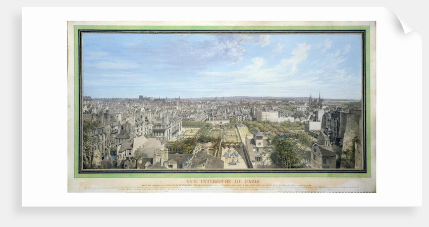 Panoramic View of Paris Towards the North, 1786 by Louis-Nicolas de Lespinasse
