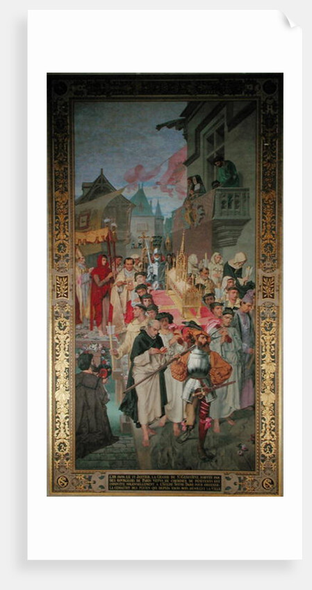 Procession of the Reliquary Chest of St. Genevieve in 1496 by Theodore Pierre Nicolas Maillot