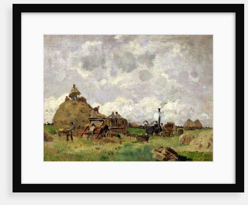 The Threshing Machine by Edmond Charles Yon