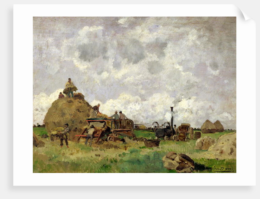 The Threshing Machine by Edmond Charles Yon