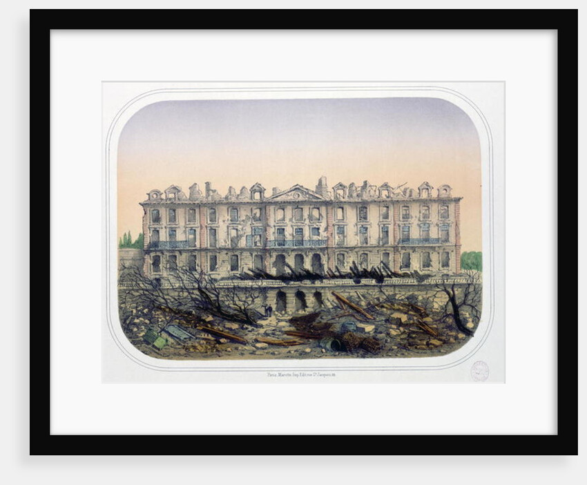 The Chateau de Meudon Bombarded by Prussian Troops in 1870, c.1871 by French School