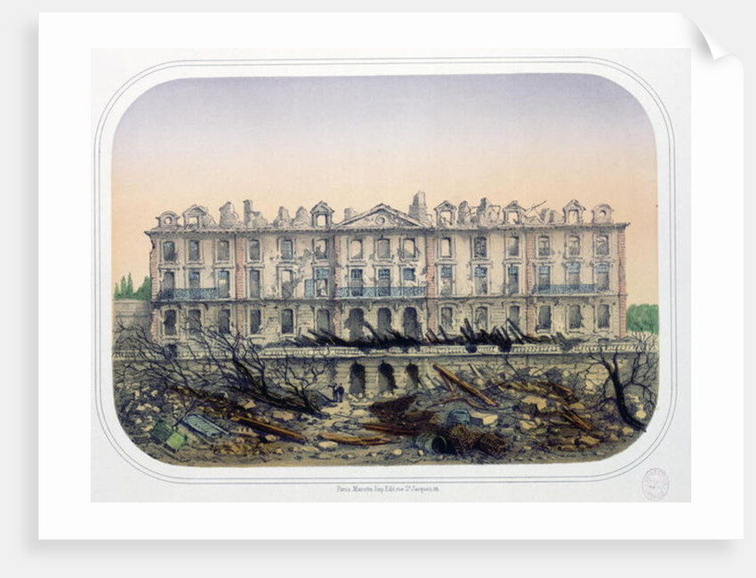 The Chateau de Meudon Bombarded by Prussian Troops in 1870, c.1871 by French School