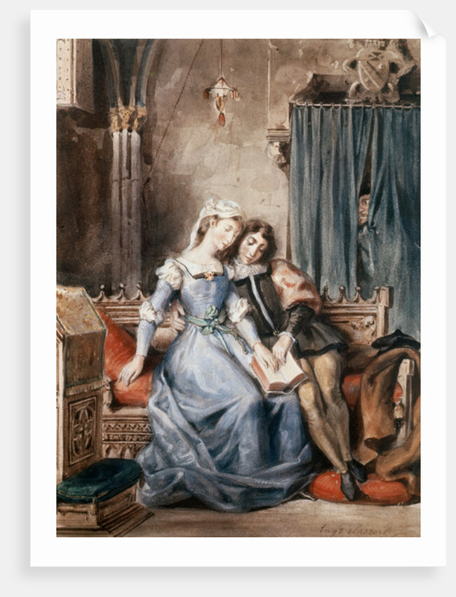 Paolo Malatesta and Francesca da Rimini by Ferdinand Victor Eugene Delacroix