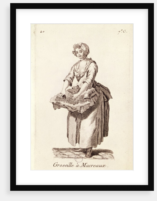 Gooseberries for mackerel, The Gooseberry Seller by French School