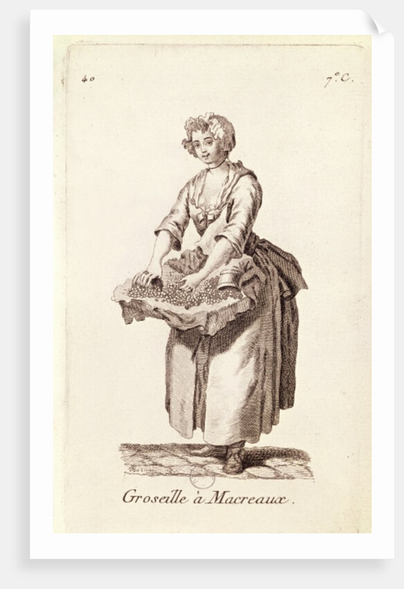 Gooseberries for mackerel, The Gooseberry Seller by French School