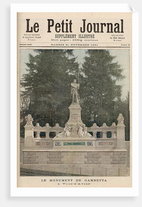 Monument to Gambetta at Ville-d'Avray by Fortune Louis & Meyer Henri Meaulle