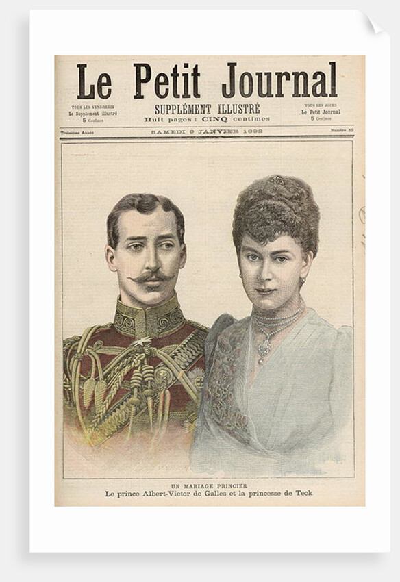 The Engagement of Albert Victor Duke of Clarence, eldest son of Edward, Prince of Wales to Victoria Mary of Teck by French School