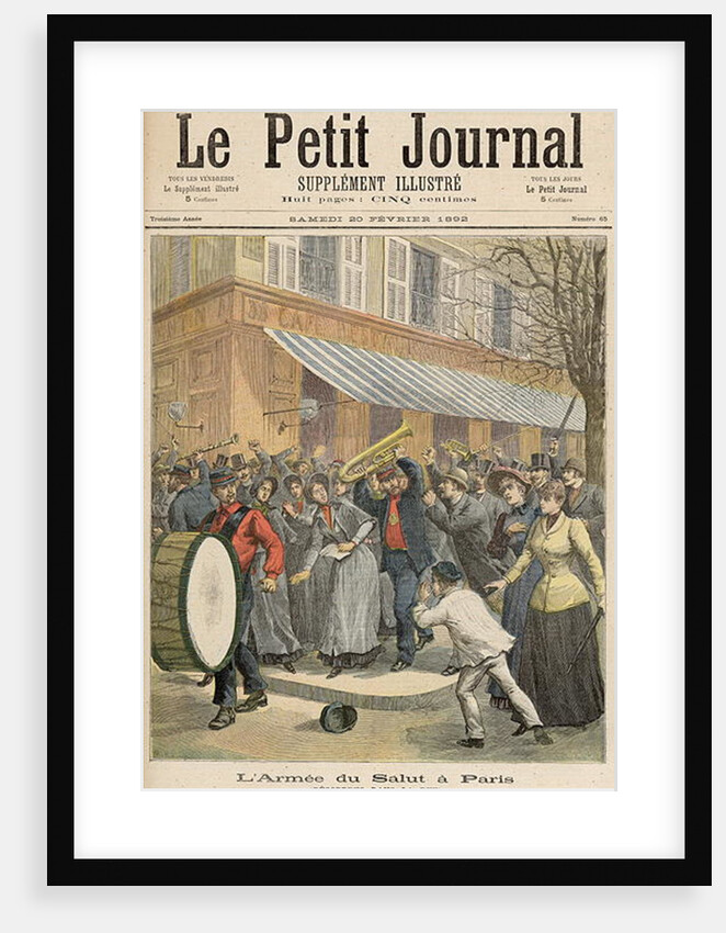Uprising against a Salvation Army Procession in Paris, from Le Petit Journal, 20th February 1892 by French School