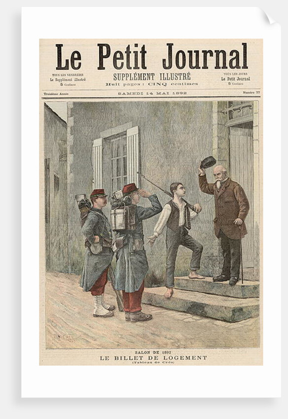 The Billet, after a painting by Cres by French School