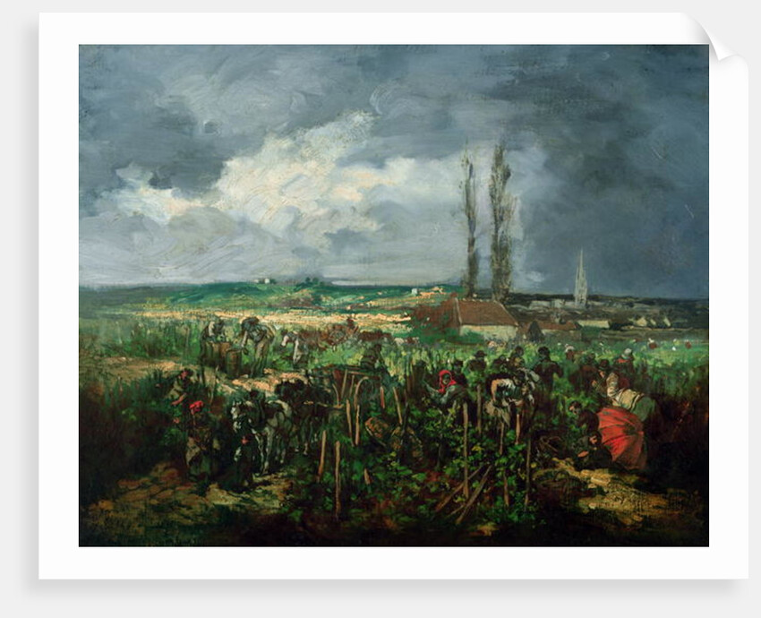 The Grape Harvest at Argenteuil, 1875 by Rene Charles Louise Debreaux