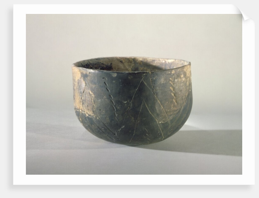 Vessel with a ribbon-style decoration, Danubian Neolithic by Prehistoric Prehistoric