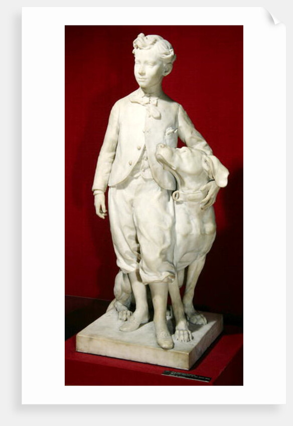 Louis-Eugene-Napoleon Bonaparte with his dog, Nero, 1865 by Jean-Baptiste Carpeaux