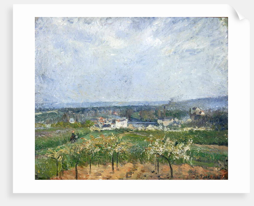 Landscape in Pontoise, 1877 by Camille Pissarro