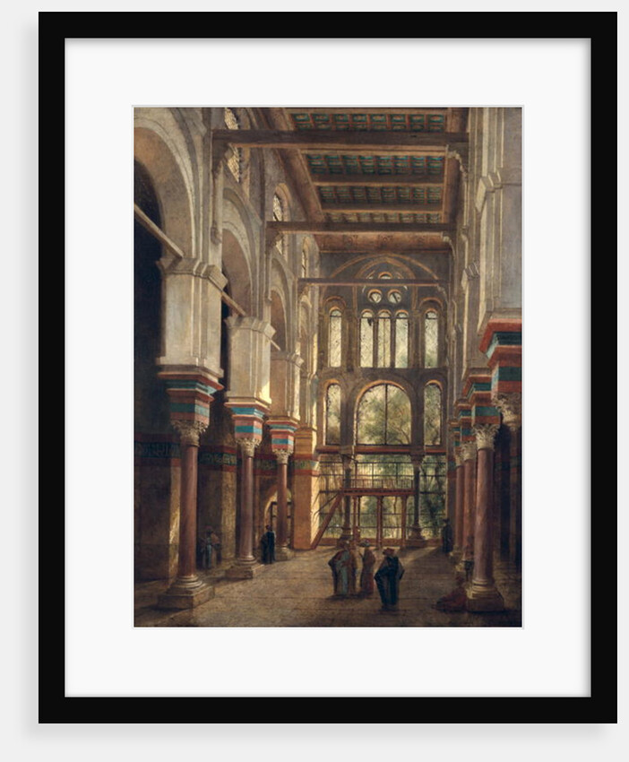 Interior of the Mosque of El Mooristan in Cairo by Adrien Dauzats
