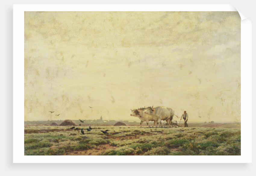 The First Furrows, Haute Alsace or The Labourer, 1883 by Jean Henri Zuber