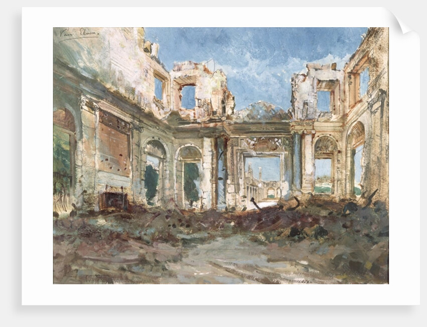 The Chateau de Saint-Cloud after the Fire by Pierre Tetar van Elven