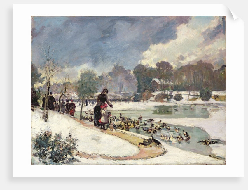 Ducks in the Bois de Boulogne by Emile Antoine Guillier