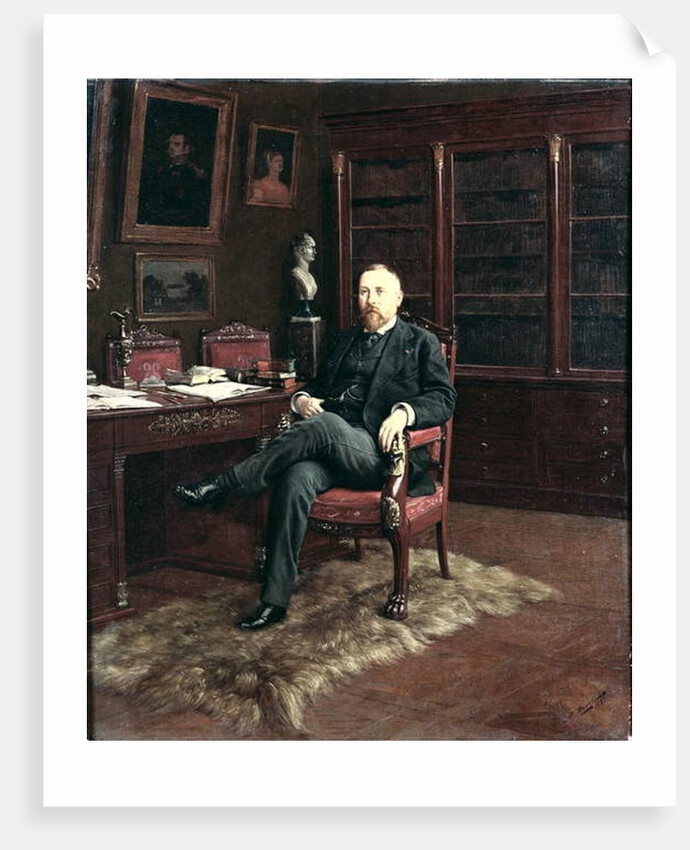 Portrait of Paul Marmottan in his Study, 1899 by Johan Georg Otto von count of Rosen