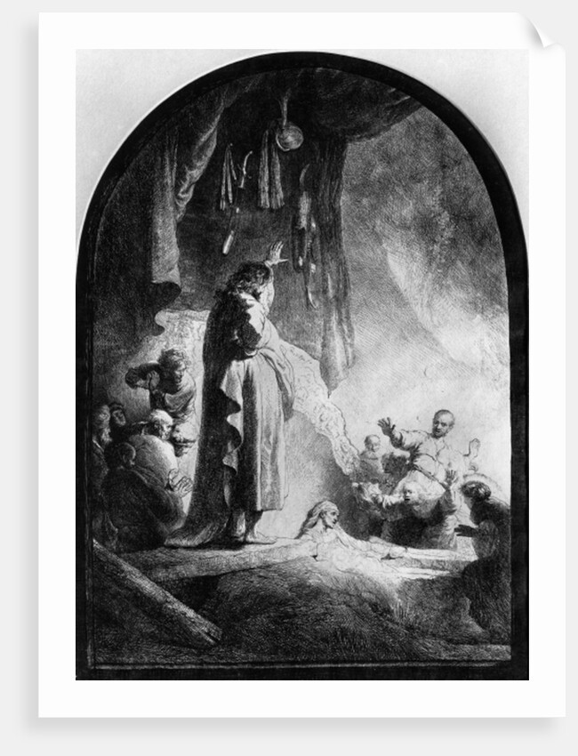 The Great Raising of Lazarus by Rembrandt Harmensz. van Rijn
