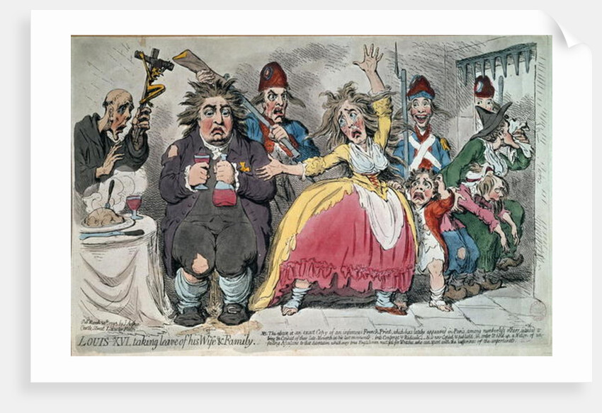 Louis XVI Taking Leave of his Wife and Family, 1793 by James Gillray