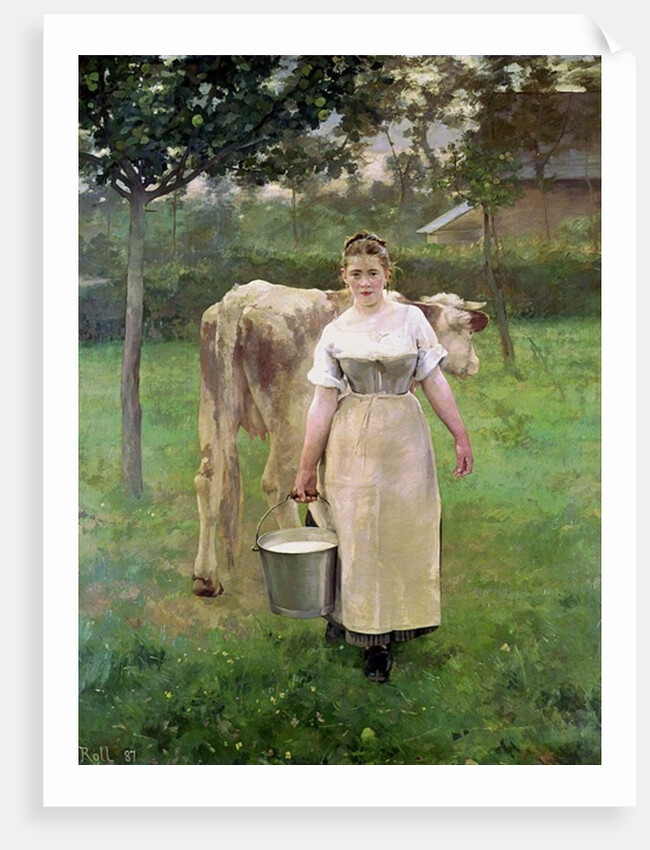 Manda Lametrie, The Farm Maid, 1887 by Alfred Roll