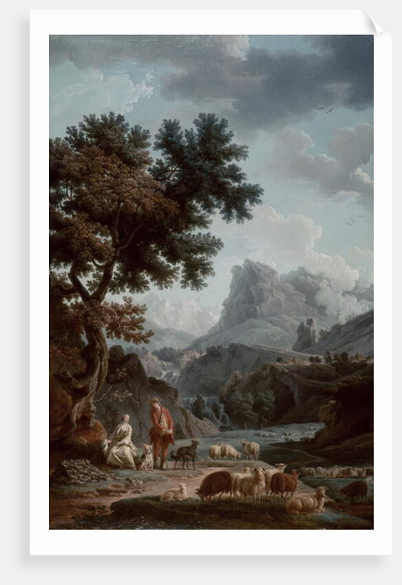 The Alpine Shepherdess, 18th century by Claude Joseph Vernet