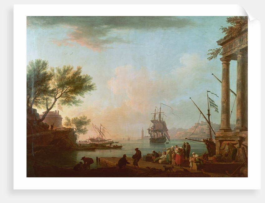 Sea Port, Sunrise, 1757 by Claude Joseph Vernet