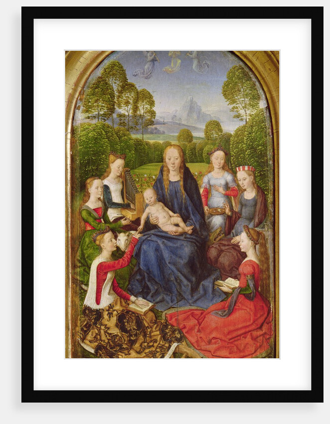 Virgin and Child with Saints, left hand panel from the Diptych of Jean du Cellier, c.1490 by Hans Memling
