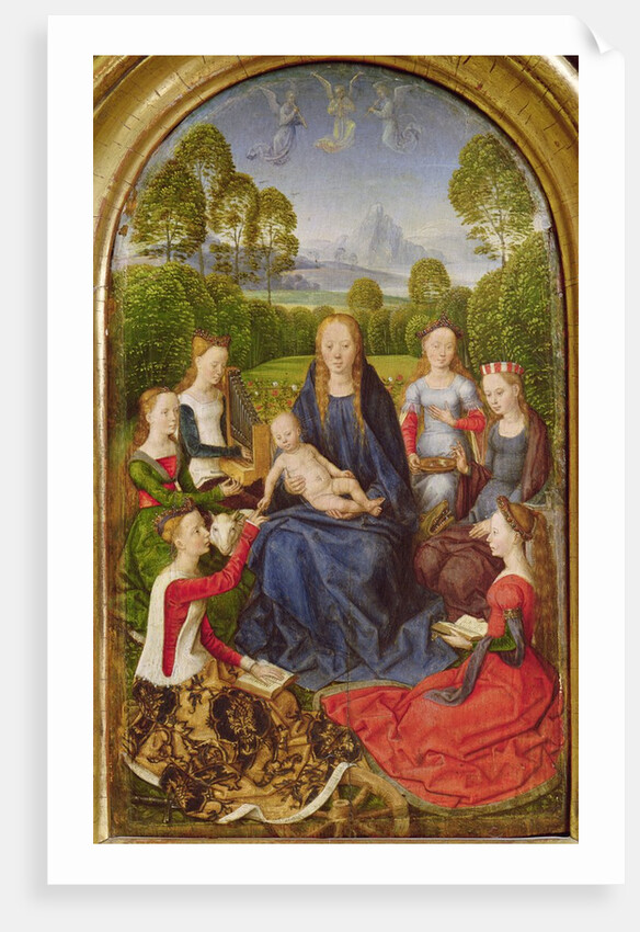 Virgin and Child with Saints, left hand panel from the Diptych of Jean du Cellier, c.1490 by Hans Memling