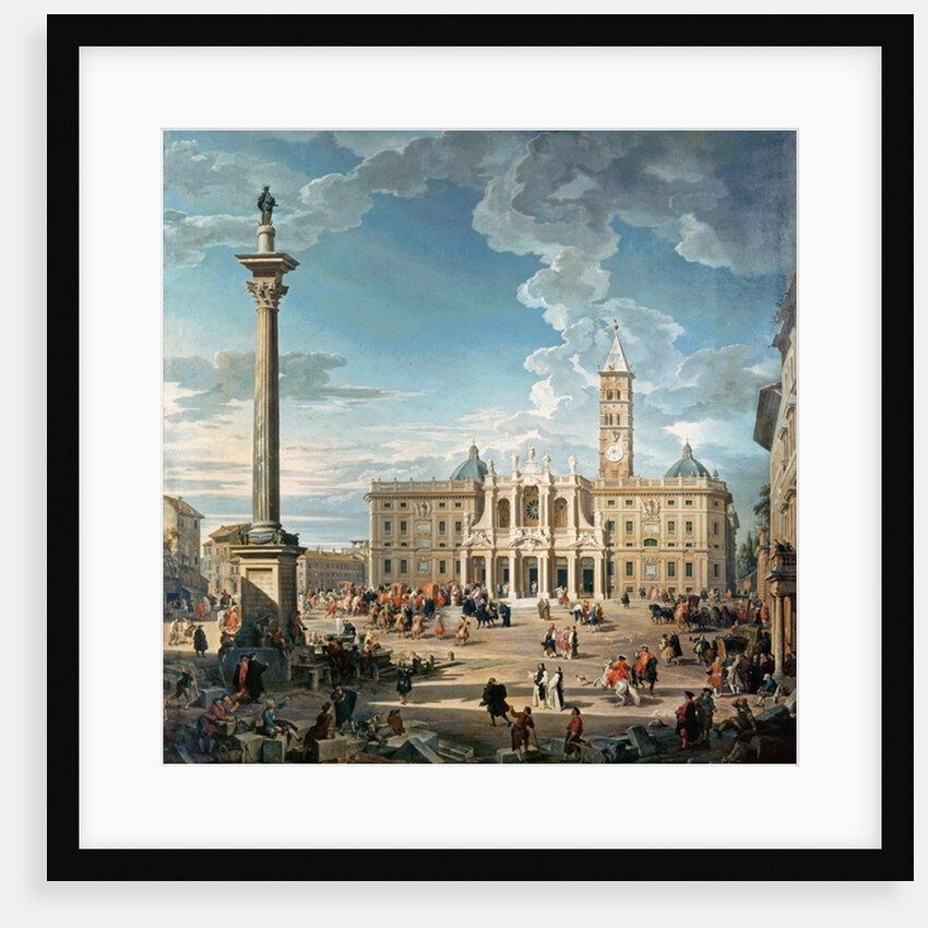 The Piazza Santa Maria Maggiore, 1752 by Giovanni Paolo Pannini or Panini