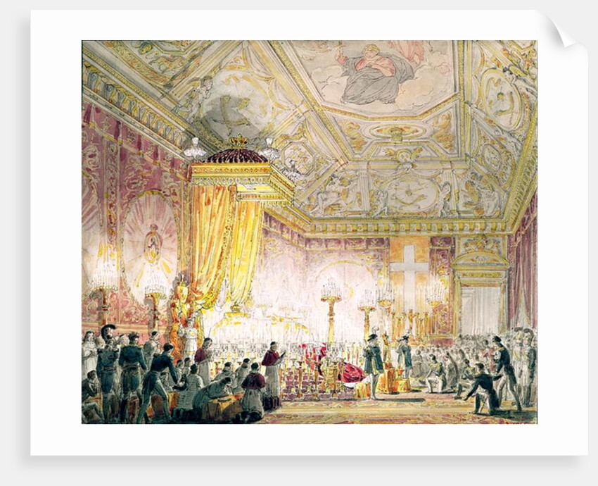 The Chapel of Rest of Louis XVIII at the Tuileries by Jean-Baptiste Isabey