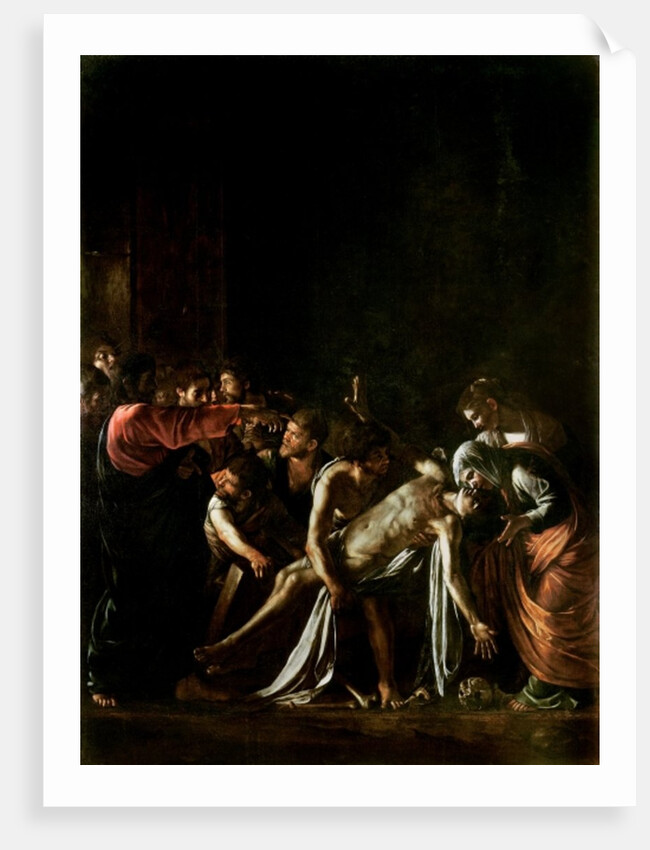 Resurrection of Lazarus by Michelangelo Merisi da Caravaggio