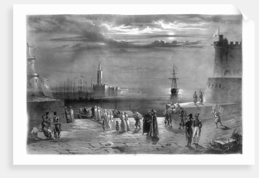 The Dey Hussein Ibn El Hussein leaving Algiers after the city has been captured on the 4th July 1830 by Coppin Coppin