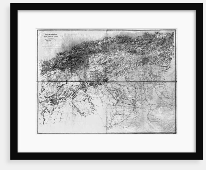 Map of Algeria, 1876 by French School