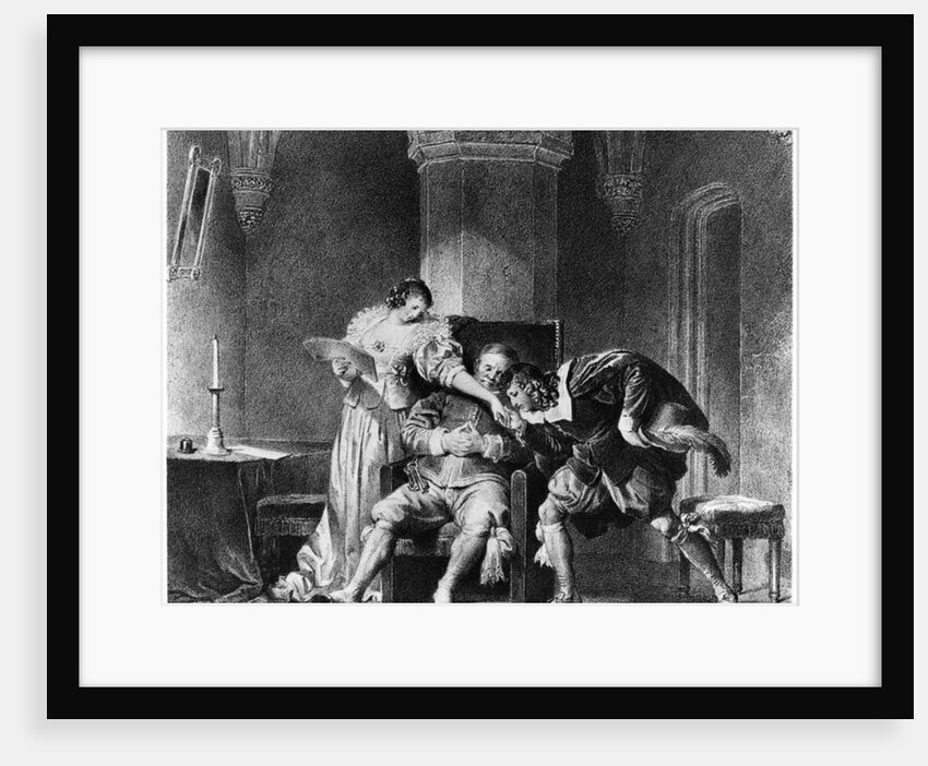 Rosine, Bartholo, Count Almaviva by Alfred Leon Lemercier