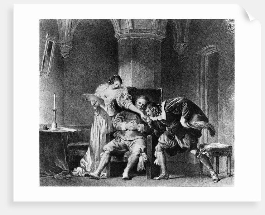 Rosine, Bartholo, Count Almaviva by Alfred Leon Lemercier