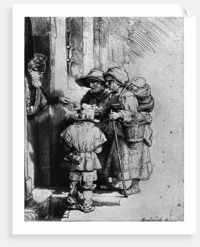 Beggars on the Doorstep of a House, 1648 by Rembrandt Harmensz. van Rijn