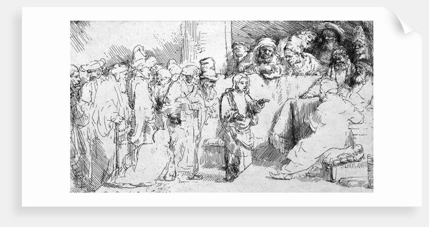 Jesus Christ among the Doctors by Rembrandt Harmensz. van Rijn