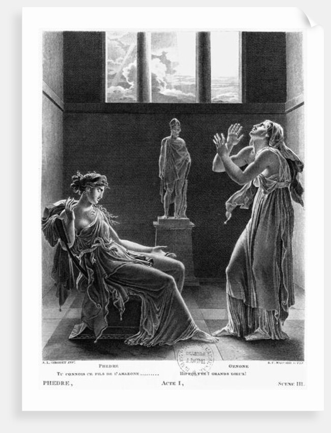 Phaedra and Oenone by Anne Louis Girodet de Roucy-Trioson