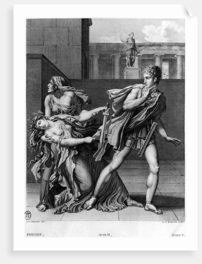 Phaedra, Oenone and Hippolytus by Anne Louis Girodet de Roucy-Trioson