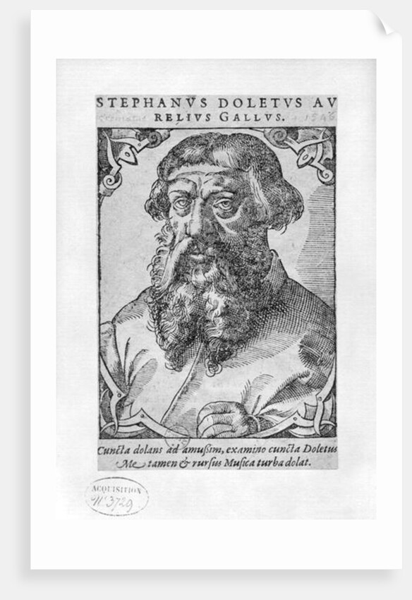 Etienne Dolet 1546 by French School