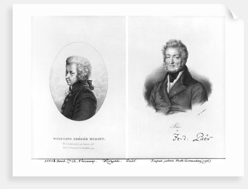 Wolfgang Amedeus Mozart and Ferdinando Paer by Francois Seraphin Delpech