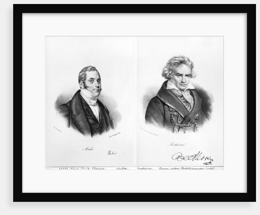 Esprit Auber and Ludwig van Beethoven by Auguste Bry