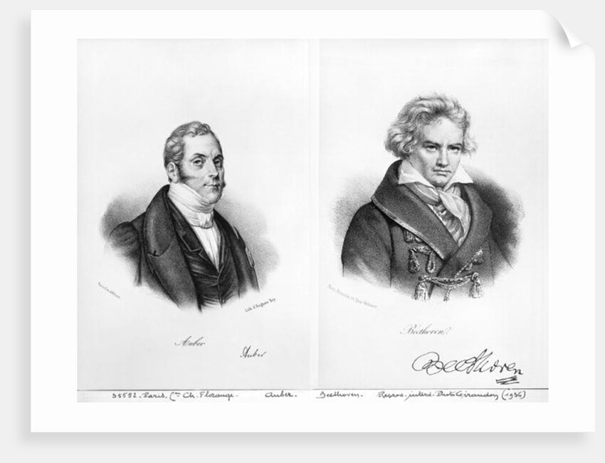 Esprit Auber and Ludwig van Beethoven by Auguste Bry