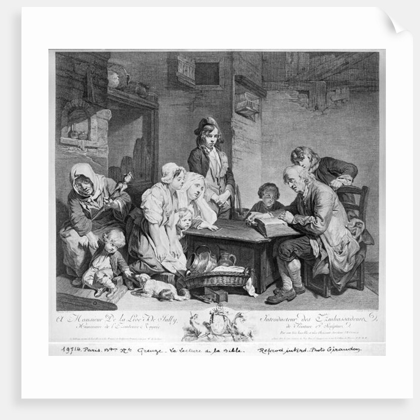 The Reading of the Bible by Jean Baptiste Greuze