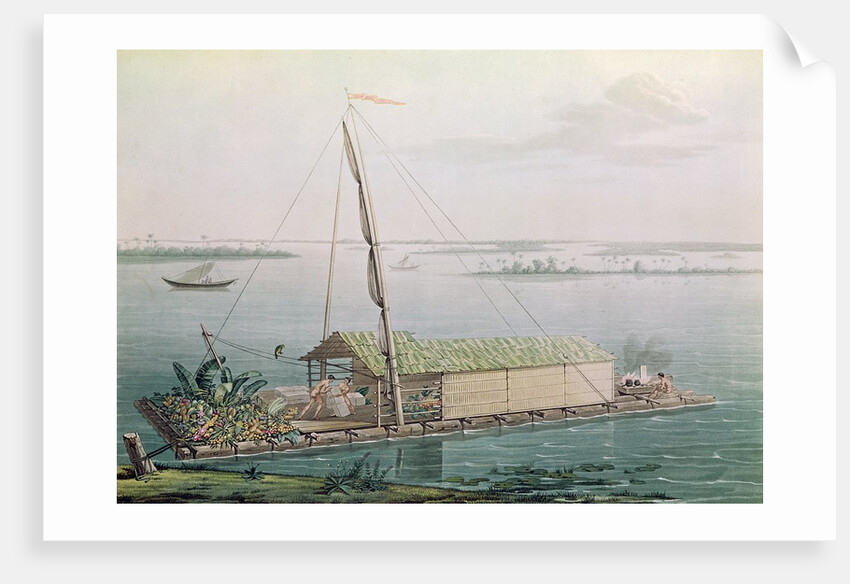 Raft on the Guayaquil River by Pierre Antoine Marchais