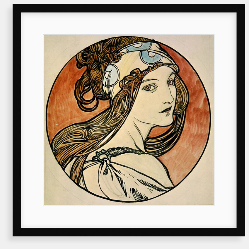 Woman with a Headscarf by Alphonse Marie Mucha